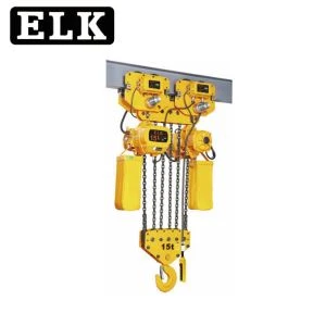 Overhead Chain Hoist With Electric Trolley